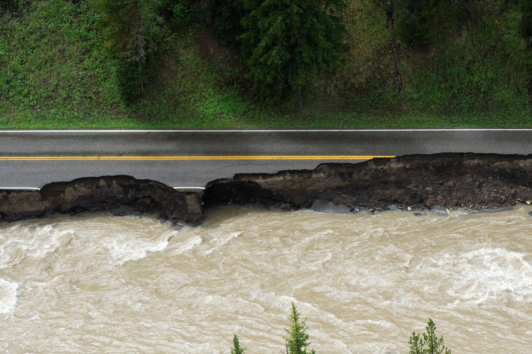 Yellowstone flood flyover